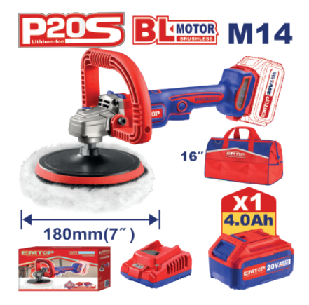 Cordless Polisher with Brushless Motor, Variable Speed, Lightweight Ergonomic Design, Long Battery Life